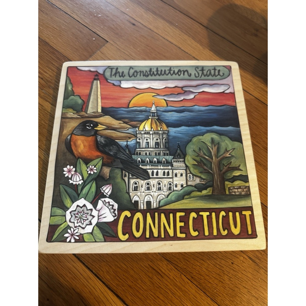 Sincerely Sticks 'still Revolutionary' Connecticut Wood Wall Plaque Handmade 9x9
